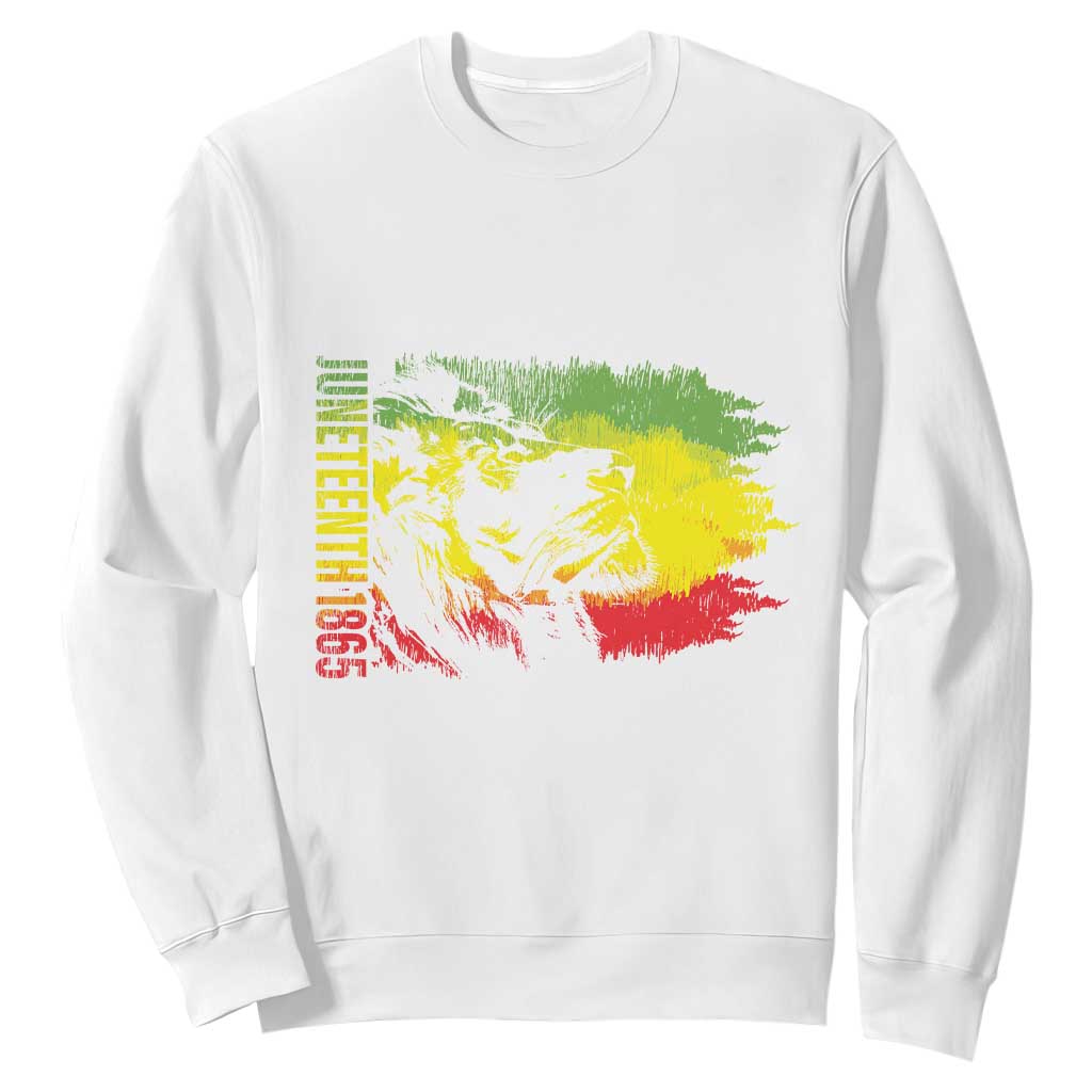 Juneteenth 1865 African American Lion King Sweatshirt TS09 White Print Your Wear