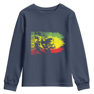Juneteenth Youth Sweatshirt Lion King 1865 African American TS09 Navy Print Your Wear