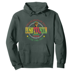 Juneteenth Hoodie Emancipation Day Black American Freedom June 19th 1865 TS09 Dark Forest Green Print Your Wear
