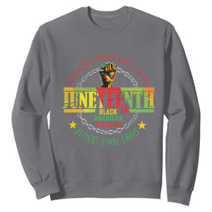 Juneteenth Sweatshirt Emancipation Day Black American Freedom June 19th 1865 TS09 Charcoal Print Your Wear
