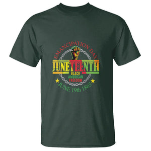 Juneteenth T Shirt Emancipation Day Black American Freedom June 19th 1865 TS09 Dark Forest Green Print Your Wear