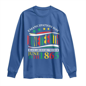 Juneteenth 1865 Long Sleeve Shirt Emancipation Day Black American Freedom Black Pride TS09 Royal Blue Print Your Wear