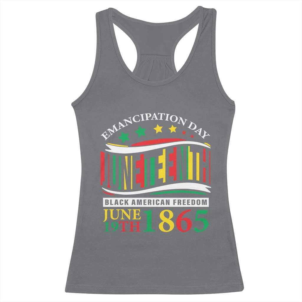 Juneteenth 1865 Racerback Tank Top Emancipation Day Black American Freedom Black Pride TS09 Charcoal Print Your Wear