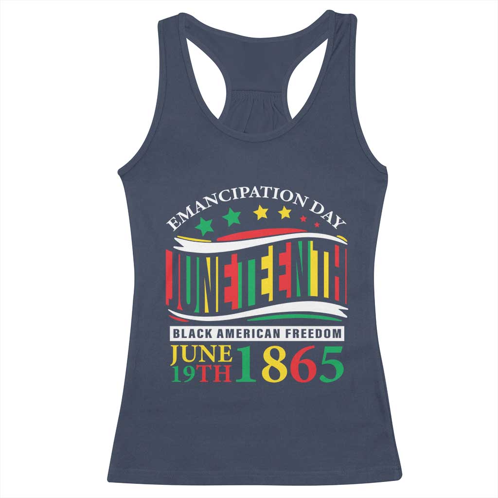 Juneteenth 1865 Racerback Tank Top Emancipation Day Black American Freedom Black Pride TS09 Navy Print Your Wear
