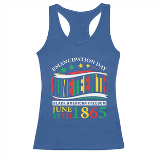Juneteenth 1865 Racerback Tank Top Emancipation Day Black American Freedom Black Pride TS09 Royal Blue Print Your Wear