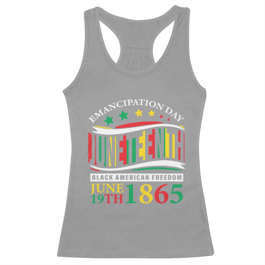 Juneteenth 1865 Racerback Tank Top Emancipation Day Black American Freedom Black Pride TS09 Sport Gray Print Your Wear