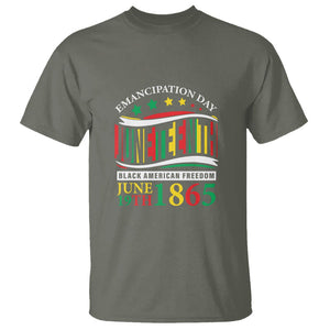 Juneteenth T Shirt Emancipation Day Black American Freedom June 19th 1865 TS09 Military Green Print Your Wear