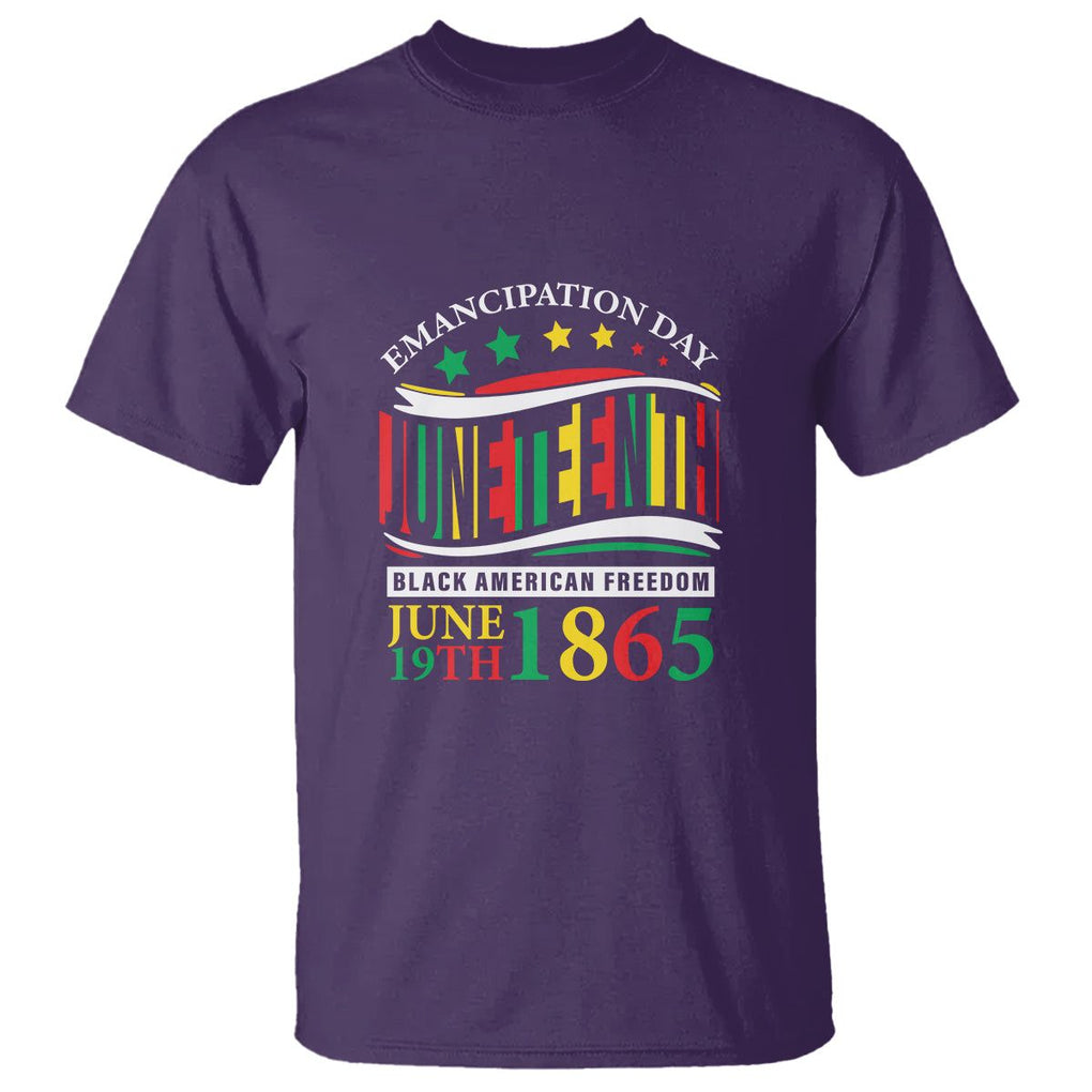 Juneteenth T Shirt Emancipation Day Black American Freedom June 19th 1865 TS09 Purple Print Your Wear