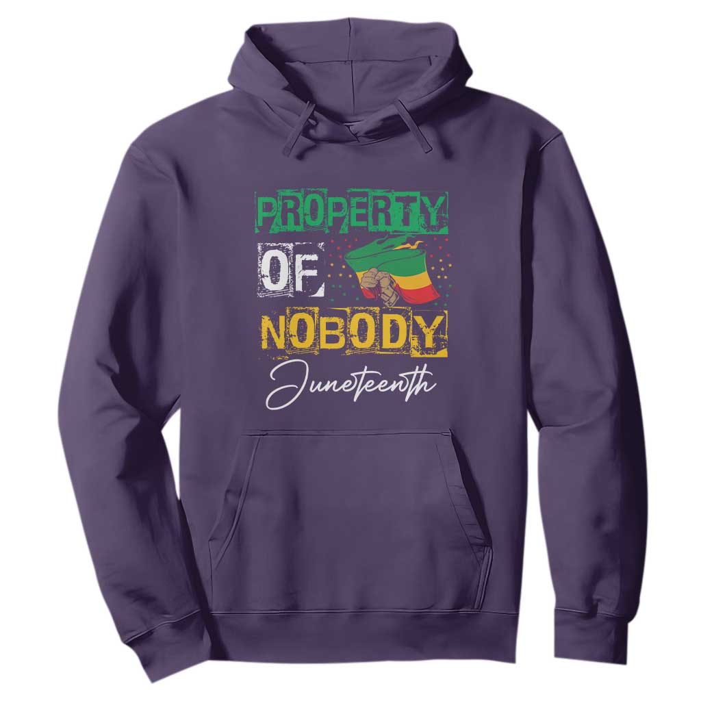 Juneteenth Hoodie Property Of Nobody Melanin Black Freedom TS09 Purple Print Your Wear