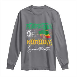 Property Of Nobody Melanin Black Freedom Long Sleeve Shirt TS09 Charcoal Print Your Wear