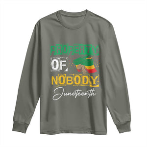 Property Of Nobody Melanin Black Freedom Long Sleeve Shirt TS09 Military Green Print Your Wear