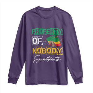 Property Of Nobody Melanin Black Freedom Long Sleeve Shirt TS09 Purple Print Your Wear