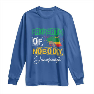 Property Of Nobody Melanin Black Freedom Long Sleeve Shirt TS09 Royal Blue Print Your Wear