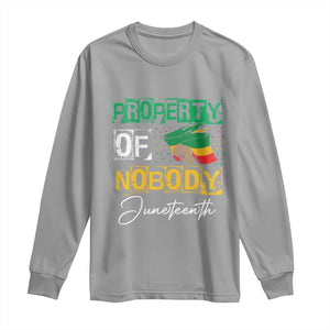 Property Of Nobody Melanin Black Freedom Long Sleeve Shirt TS09 Sport Gray Print Your Wear