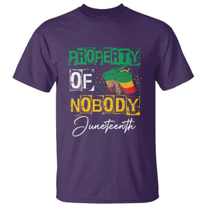 Juneteenth T Shirt Property Of Nobody Melanin Black Freedom TS09 Purple Print Your Wear