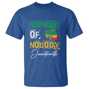 Juneteenth T Shirt Property Of Nobody Melanin Black Freedom TS09 Royal Blue Print Your Wear