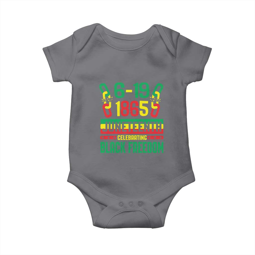 Juneteenth Baby Onesie Celebrating Black Freedom 1865 TS09 Charcoal Print Your Wear