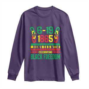 Juneteenth Long Sleeve Shirt Celebrating Black Freedom 1865 TS09 Purple Print Your Wear