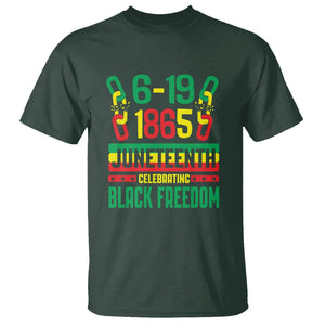 Juneteenth Celebrating Black Freedom 1865 African American T Shirt TS09 Dark Forest Green Print Your Wear