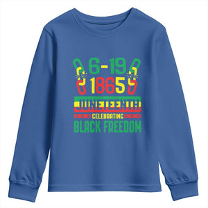 Juneteenth Youth Sweatshirt Celebrating Black Freedom 1865 TS09 Royal Blue Print Your Wear