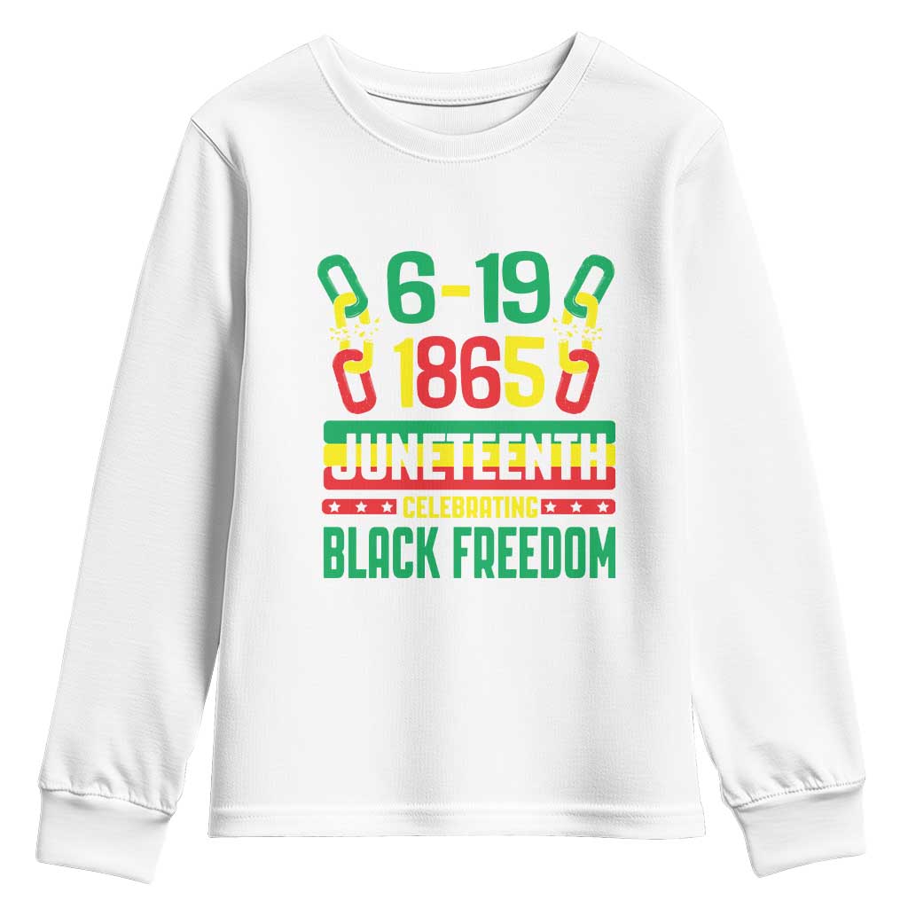 Juneteenth Youth Sweatshirt Celebrating Black Freedom 1865 TS09 White Print Your Wear