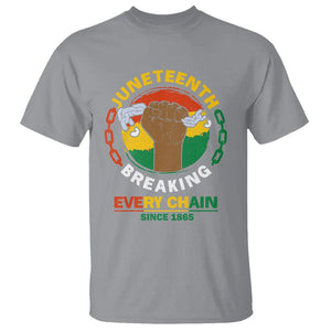 Juneteenth T Shirt Breaking Every Chain Since 1865 TS09 Sport Gray Print Your Wear