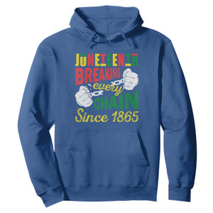 Juneteenth Hoodie Breaking Every Chain Since 1866 TS09 Royal Blue Print Your Wear