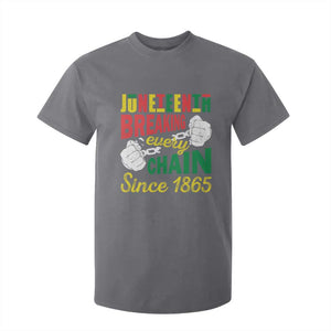 Black Pride Juneteenth T Shirt For Kid Breaking Every Chain Since 1865 TS09 Charcoal Print Your Wear