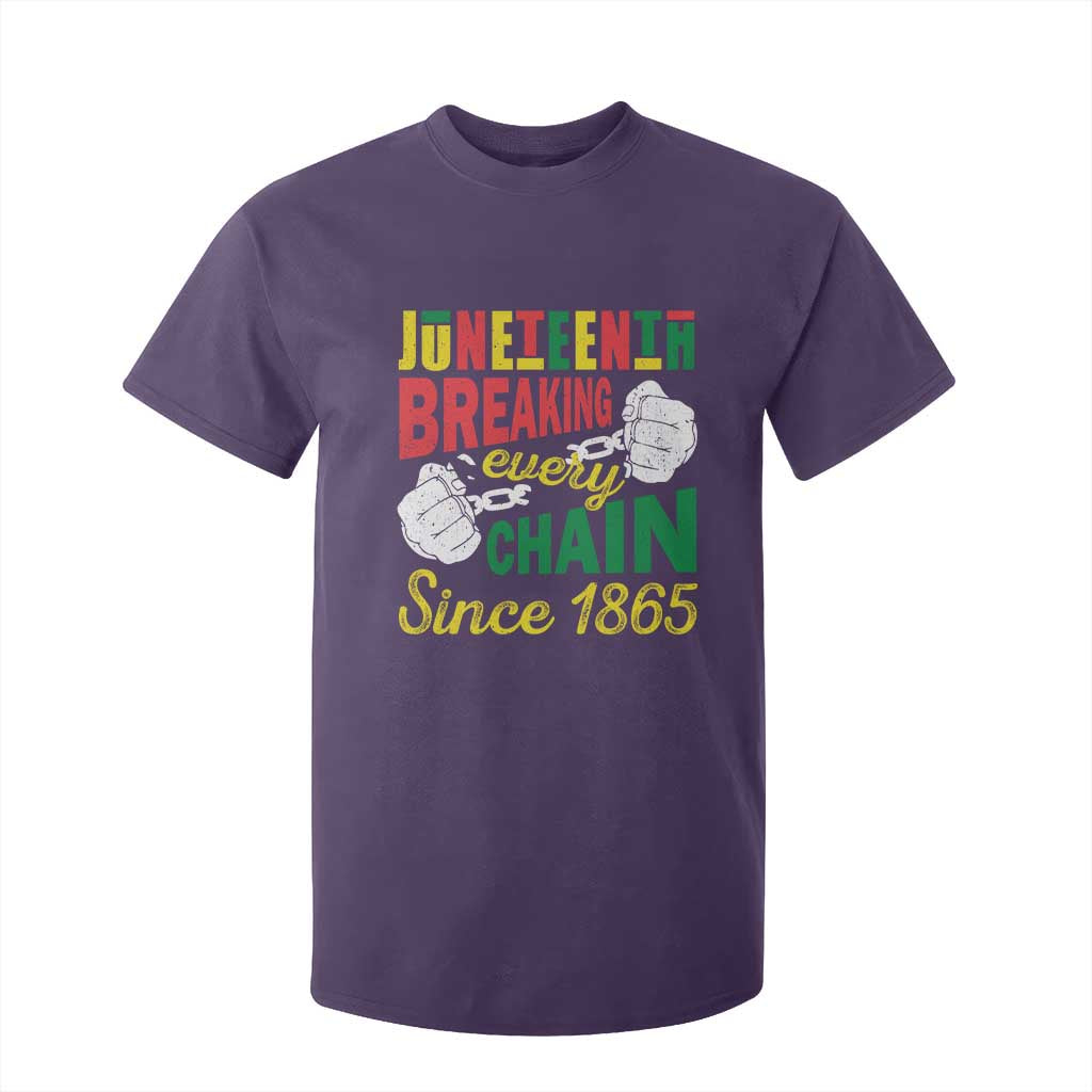 Black Pride Juneteenth T Shirt For Kid Breaking Every Chain Since 1865 TS09 Purple Print Your Wear