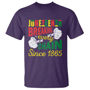 Juneteenth T Shirt Breaking Every Chain Since 1866 TS09 Purple Print Your Wear