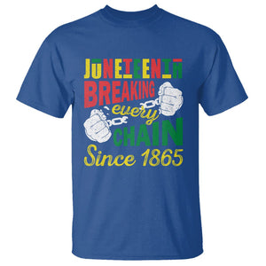 Juneteenth T Shirt Breaking Every Chain Since 1866 TS09 Royal Blue Print Your Wear