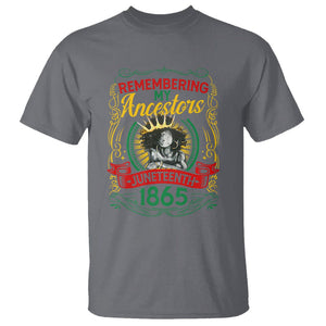 Juneteenth T Shirt Remembering My Ancestors Melanin Black Women TS09 Charcoal Print Your Wear