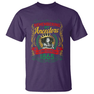 Juneteenth T Shirt Remembering My Ancestors Melanin Black Women TS09 Purple Print Your Wear