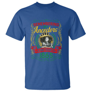 Juneteenth T Shirt Remembering My Ancestors Melanin Black Women TS09 Royal Blue Print Your Wear