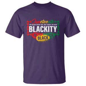 Juneteenth T Shirt I'm Black Everyday But Today I'm Blackity TS09 Purple Print Your Wear