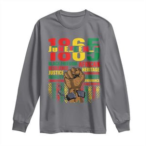 Juneteenth 1865 Long Sleeve Shirt Black Freedom African Resilience Remembrance TS09 Charcoal Print Your Wear