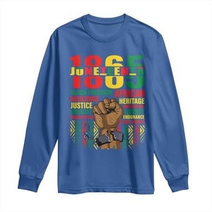 Juneteenth 1865 Long Sleeve Shirt Black Freedom African Resilience Remembrance TS09 Royal Blue Print Your Wear