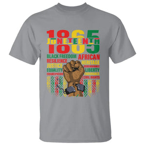 Juneteenth T Shirt 1865 Black Freedom African Resilience Remembrance TS09 Sport Gray Print Your Wear