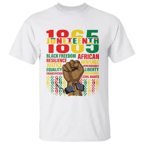 Juneteenth T Shirt 1865 Black Freedom African Resilience Remembrance TS09 White Print Your Wear