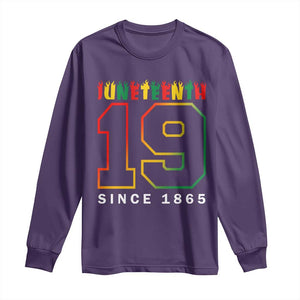 Melanin Black Freedom Juneteenth 1865 Long Sleeve Shirt TS09 Purple Print Your Wear