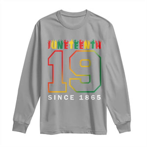 Melanin Black Freedom Juneteenth 1865 Long Sleeve Shirt TS09 Sport Gray Print Your Wear