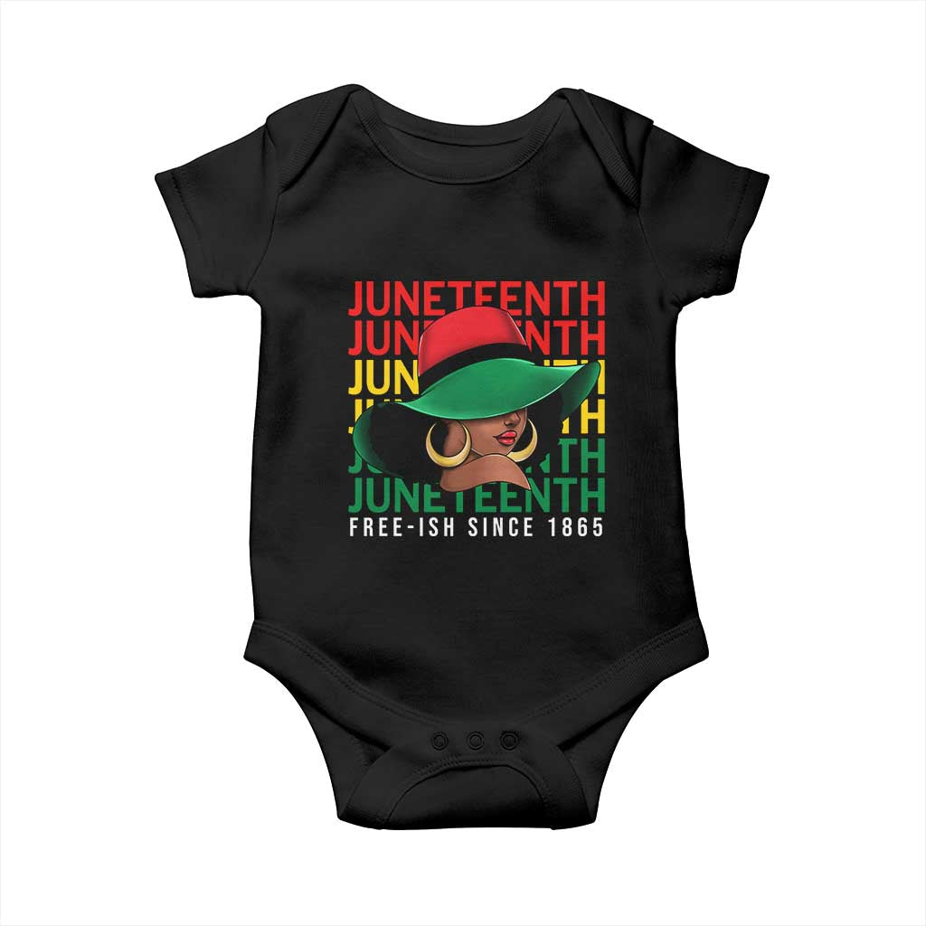 Juneteenth Baby Onesie Freeish Since 1865 Black Women Pride Melanin TS09 Black Print Your Wear