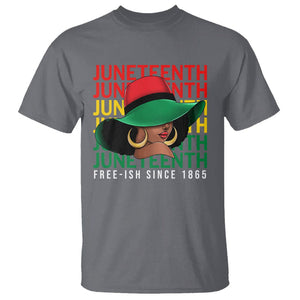 Juneteenth T Shirt Freeish Since 1865 Melanin Black Women TS09 Charcoal Print Your Wear