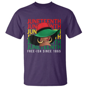 Juneteenth T Shirt Freeish Since 1865 Melanin Black Women TS09 Purple Print Your Wear