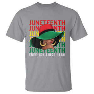Juneteenth T Shirt Freeish Since 1865 Melanin Black Women TS09 Sport Gray Print Your Wear