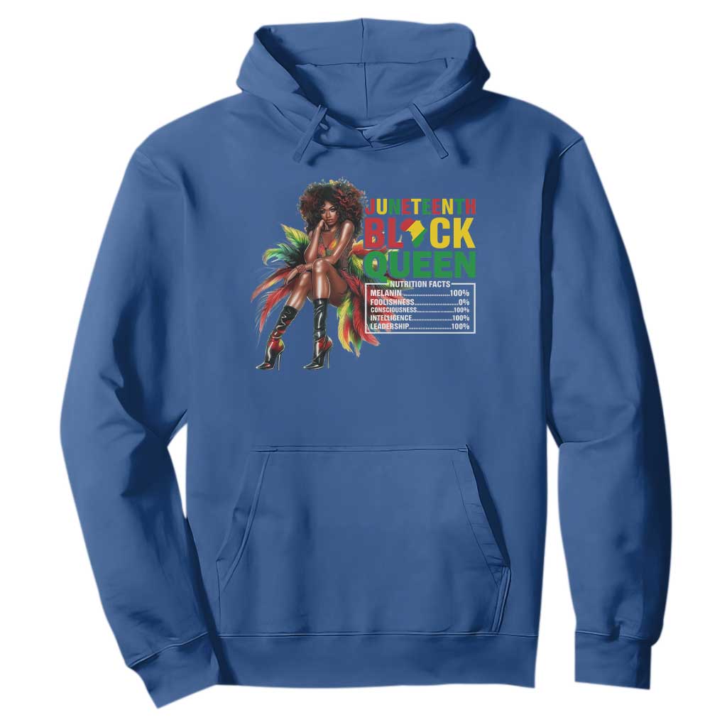 Juneteenth Hoodie Black Queen Nutritional Facts TS09 Royal Blue Print Your Wear