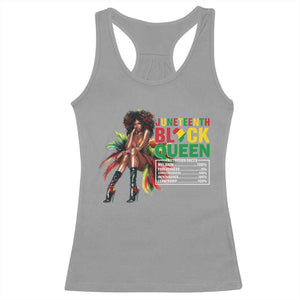 Juneteenth Racerback Tank Top Black Queen Nutritional Facts TS09 Sport Gray Print Your Wear