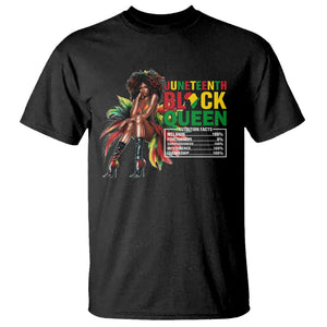 Juneteenth T Shirt Black Queen Nutritional Facts TS09 Black Print Your Wear