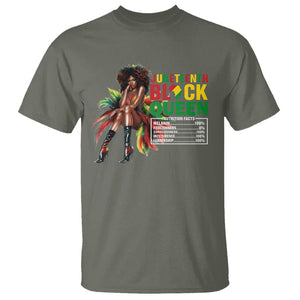 Juneteenth T Shirt Black Queen Nutritional Facts TS09 Military Green Print Your Wear