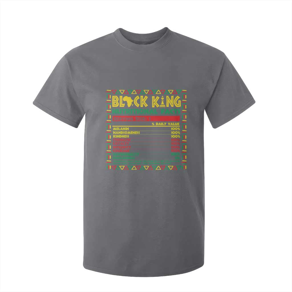 Juneteenth T Shirt For Kid Black King Nutritional Facts African American Dad Men TS09 Charcoal Print Your Wear